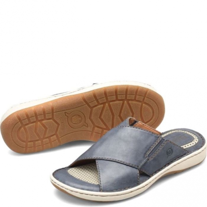 Men's Born Marco Sandals - Navy Universe (Blue)