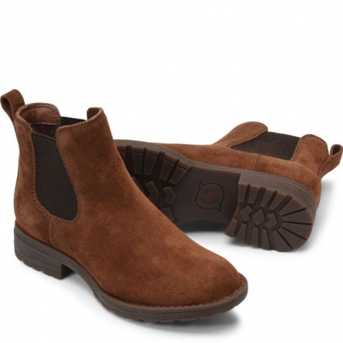 Women's Born Cove Boots - Rust Siena Suede (Brown)