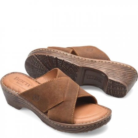 Women's Born Teayo Basic Sandals - Glazed Ginger Distressed (Brown)