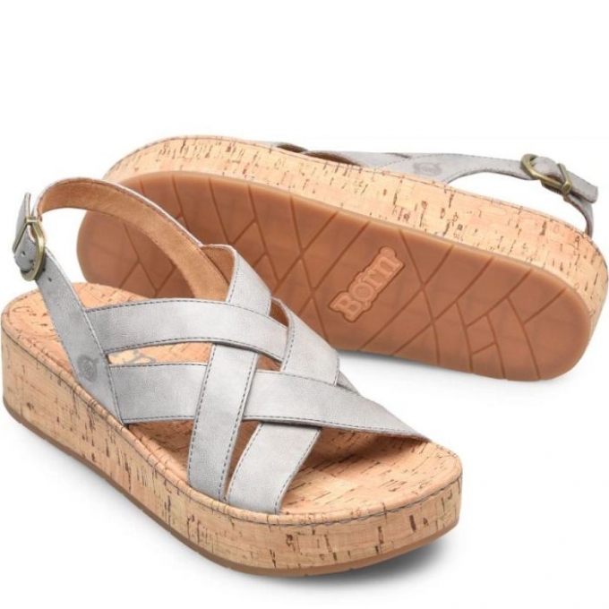 Women's Born Shona Sandals - Grey Cenere (Grey)