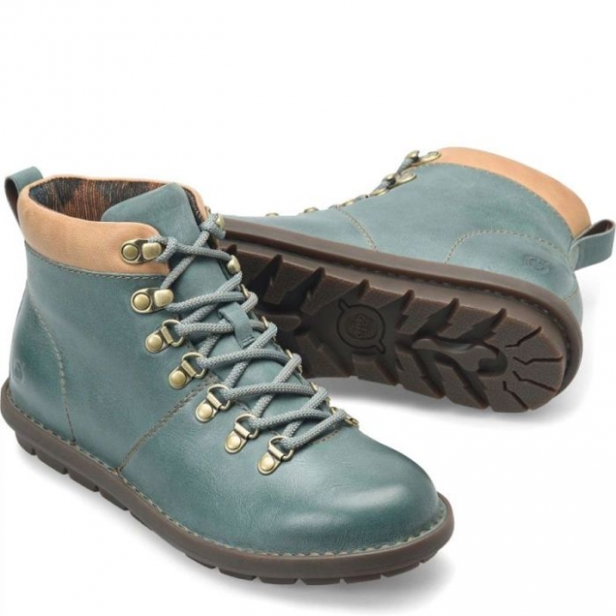 Women's Born Blaine Boots - Turquoise and Natural (Blue)