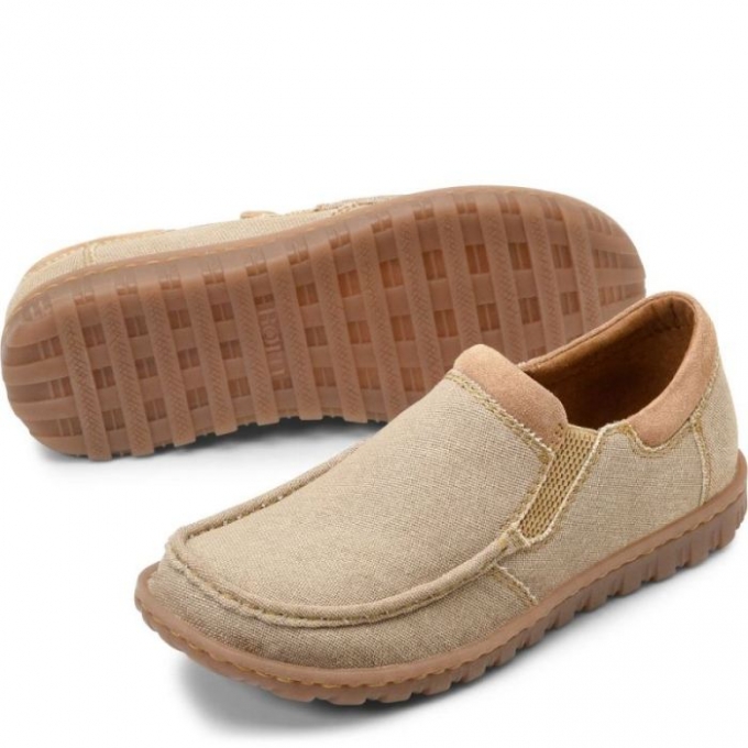 Men's Born Gudmund Slip-Ons & Lace-Ups - Natural Canvas (Tan)