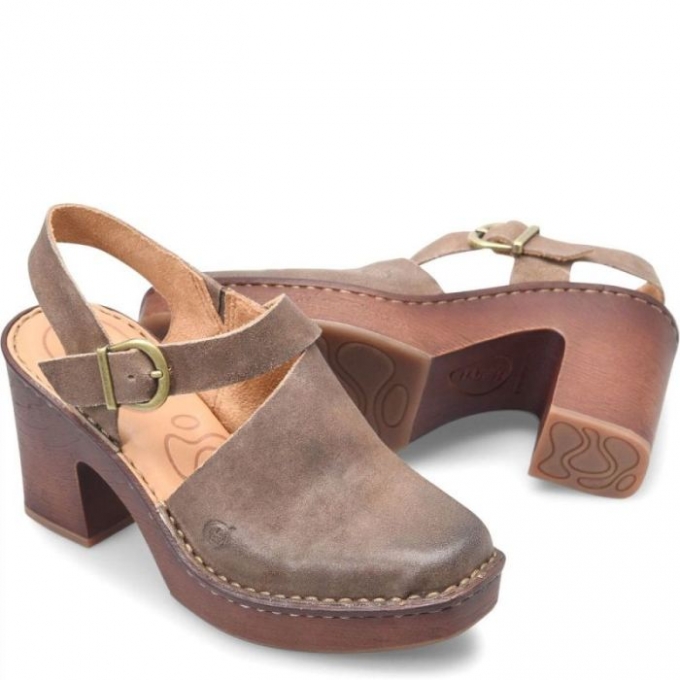 Women's Born Devlyn Heels - Taupe Distressed (Tan)