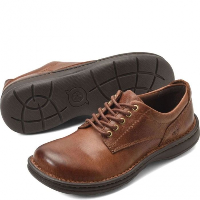 Men's Born Hutchins III Slip-Ons & Lace-Ups - Dark Tan Whiskey (Brown)