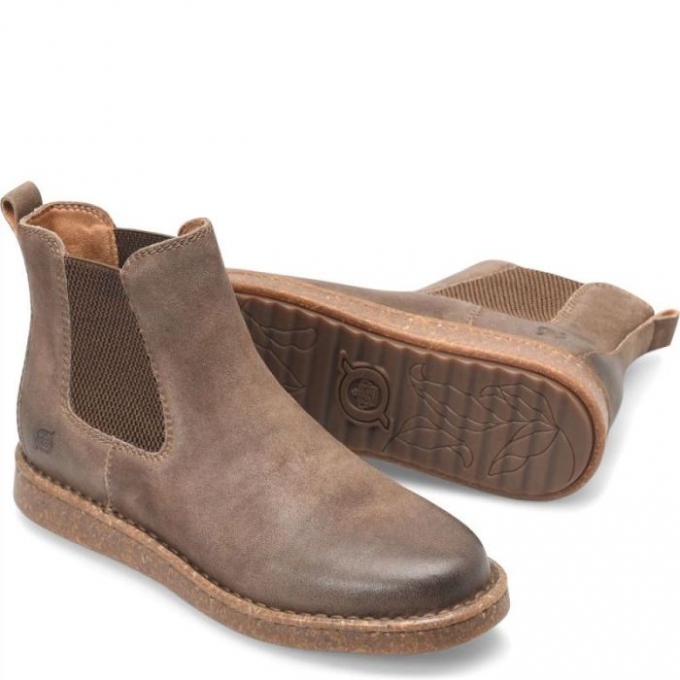 Women's Born Samira Boots - Taupe Distressed (Tan)