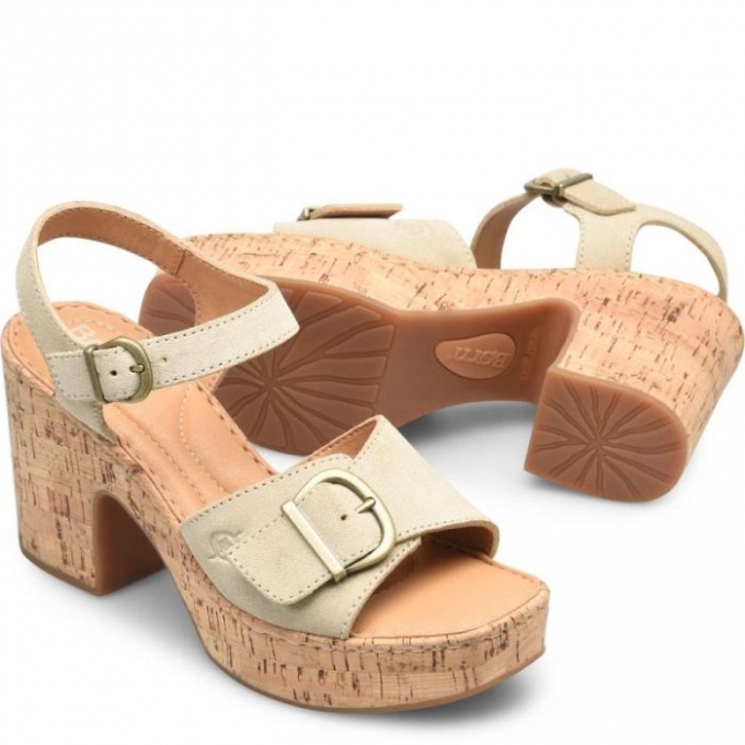 Women's Born Browyn Sandals - Natural Sand Suede (Tan)