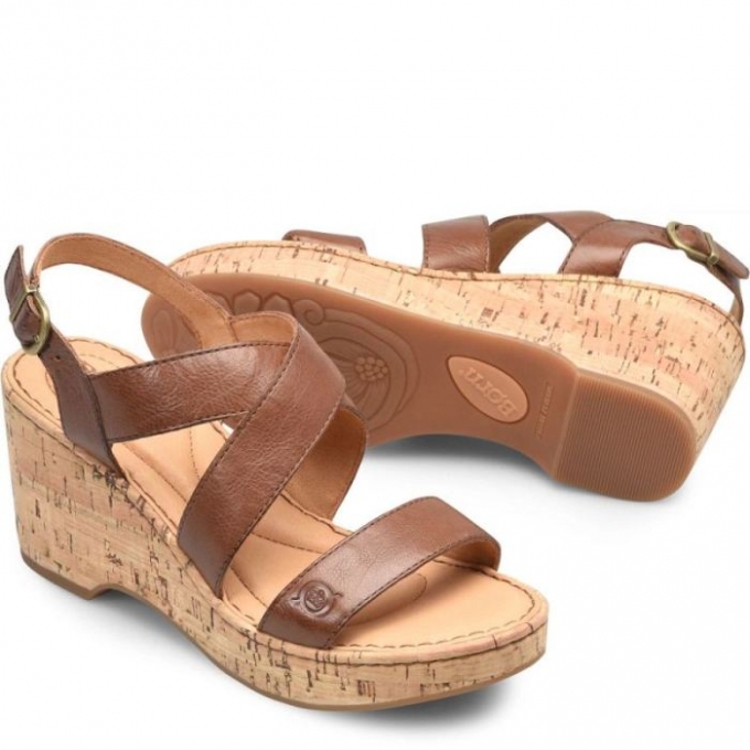 Women's Born Lanai Sandals - Luggage (Brown)