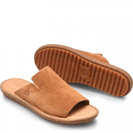 Women's Born Mesilla Sandals - Tan Camel Suede (Brown)