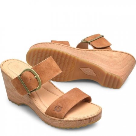 Women's Born Emily Sandals - Camel Distressed (Tan)