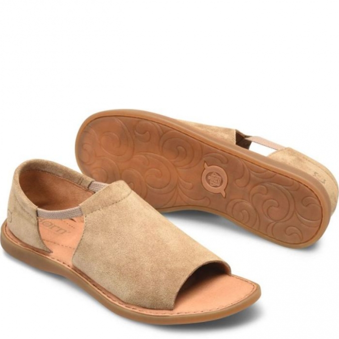 Women's Born Cove Modern Sandals - Taupe Suede (Tan)