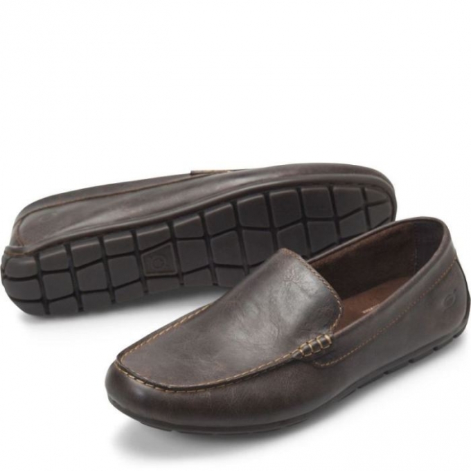 Men's Born Allan Slip-Ons & Lace-Ups - Dark Sea Lion (Brown)