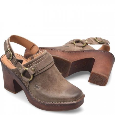 Women's Born Hudson Clogs - Taupe Distressed (Tan)