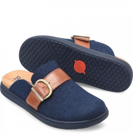 Women's Born Lia Clogs - Navy Felt Combo (Blue)