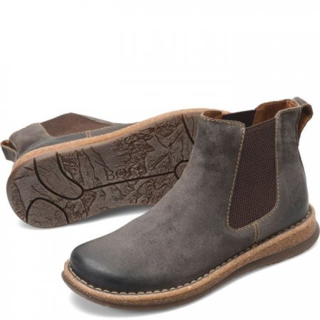 Men's Born Brody Boots - Dark Concrete Distressed (Grey)