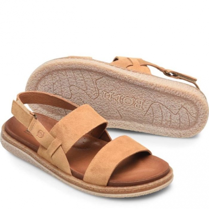 Women's Born Cadyn Sandals - Camel Suede (Tan)