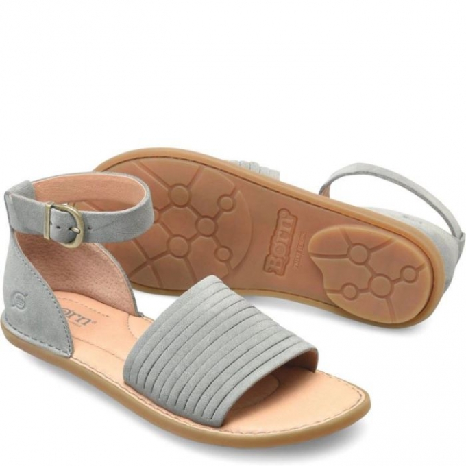 Women's Born Margot Sandals - Grey Army Suede (Grey)