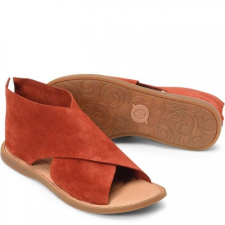 Women's Born Iwa Sandals - Red Arogosta Suede (Red)