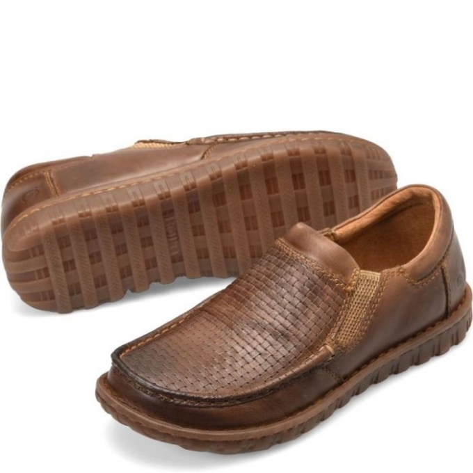 Men's Born Gudmund Slip-Ons & Lace-Ups - Sunset Embossed (Brown)