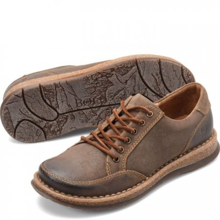 Men's Born Bronson Slip-Ons & Lace-Ups - Taupe Avola Distressed (Tan)