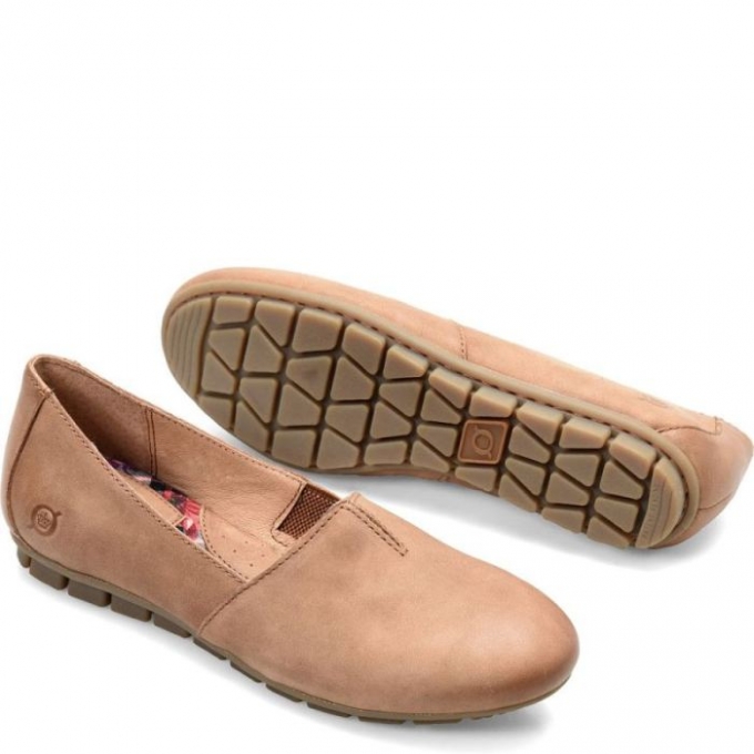 Women's Born Sebra Flats - Biscotto (Tan)