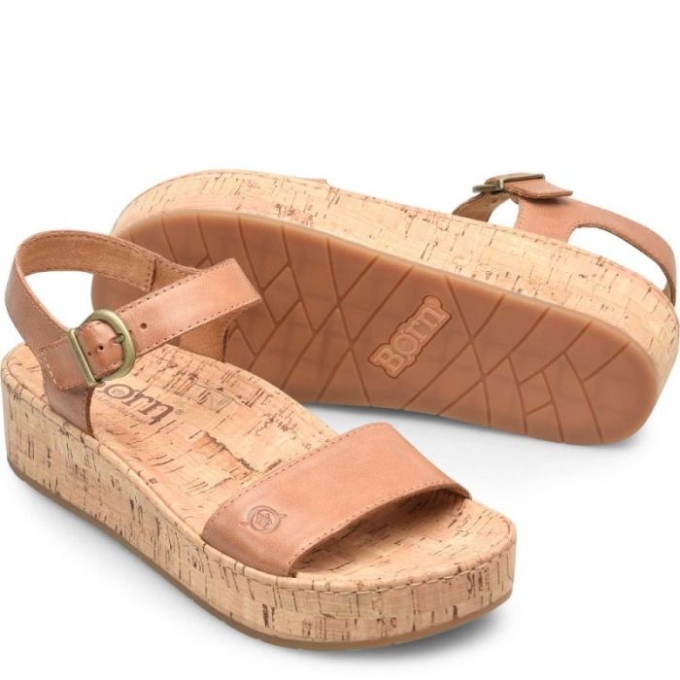 Women's Born Sari Sandals - Cuoio Brown (Brown)