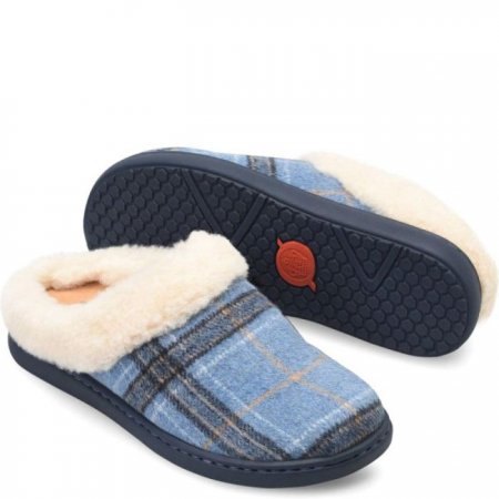 Women's Born Ali Slip-Ons & Lace-Ups - Blue Plaid Wool (Blue)