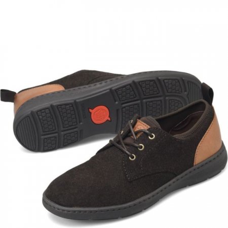 Men's Born Marcus Slip-Ons & Lace-Ups - Dark Brown Wool Combo (Brown)