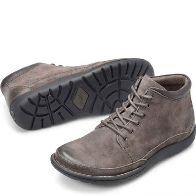 Men's Born Nigel Boots - Grey Combo Distressed (Grey)