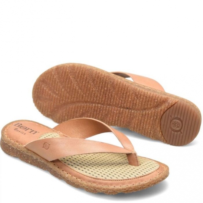 Women's Born Bora Basic Sandals - Natural Rabbit Paw (Tan)