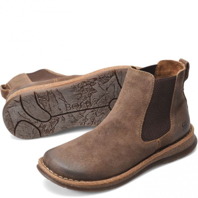 Men's Born Brody Boots - Taupe Avola Distressed (Tan)