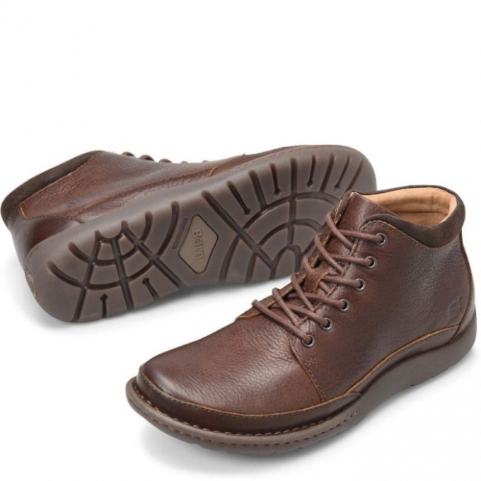 Men's Born Nigel Boots - Dark Brown Combo (Brown)