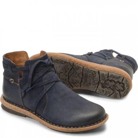 Women's Born Tarkiln Boots - Navy Blue Distressed (Blue)