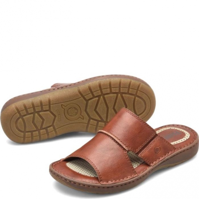 Men's Born Flores Sandals - Dark Tan Bourbon (Brown)