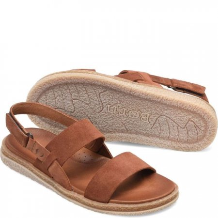 Women's Born Cadyn Sandals - Cognac Suede (Brown)