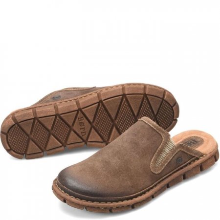 Men's Born Maxim Slip-Ons & Lace-Ups - Taupe Avola Distressed (Tan)