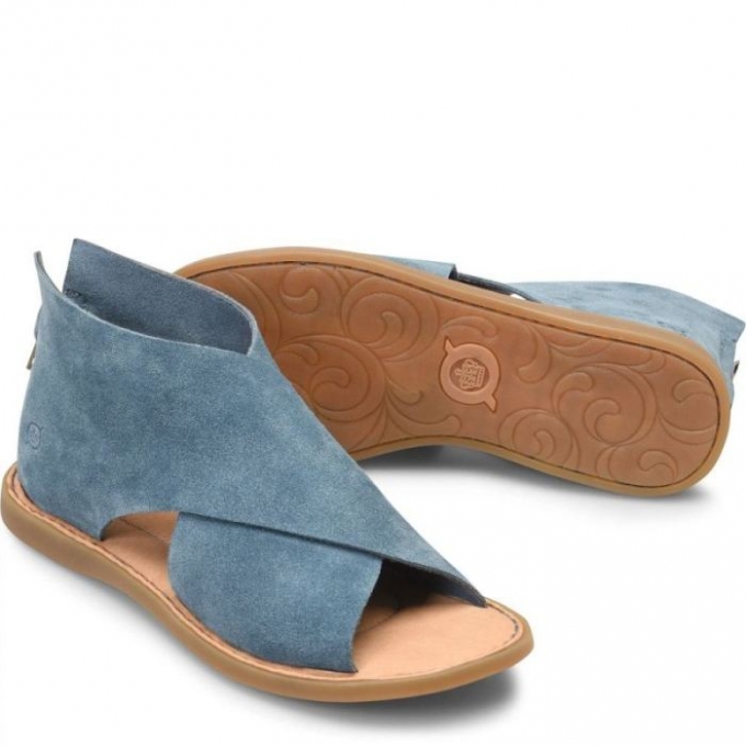 Women's Born Iwa Sandals - Jeans Suede (Blue)