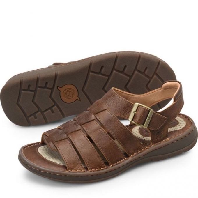 Men's Born Wichita Sandals - Tan Cymbal (Brown)