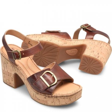 Women's Born Browyn Sandals - Dark Tan Bourbon (Brown)