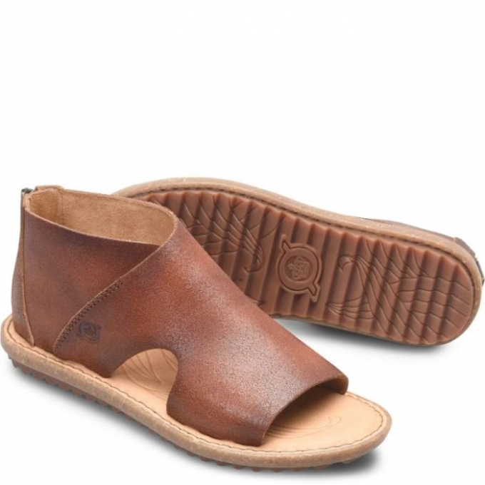 Women's Born Maren Sandals - Dark Tan Bourbon (Brown)