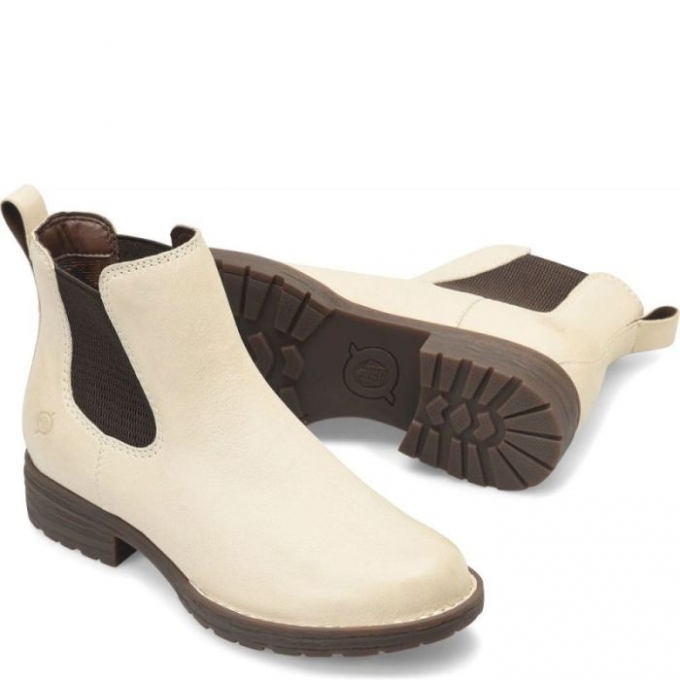 Women's Born Cove Boots - Cream (White)