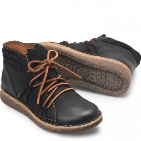 Women's Born Temple II Boots - Black Distressed (Black)