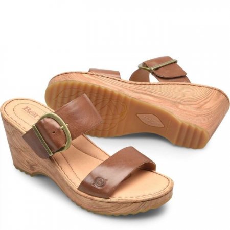 Women's Born Emily Sandals - Brown Luggage (Brown)