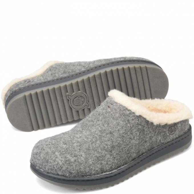 Men's Born Jayce Slip-Ons & Lace-Ups - Grey Wool Combo (Grey)