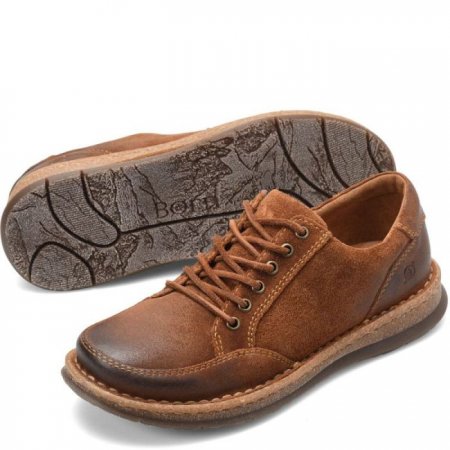 Men's Born Bronson Slip-Ons & Lace-Ups - Glazed Ginger Distressed (Brown)