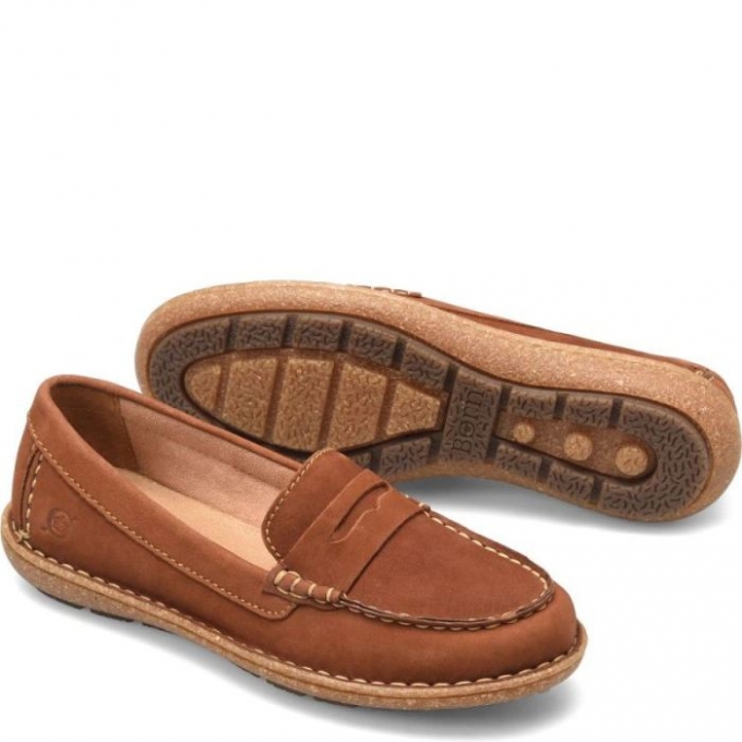 Women's Born Nerina Slip-Ons & Lace-Ups - Maple Leaf Nubuck (Tan)