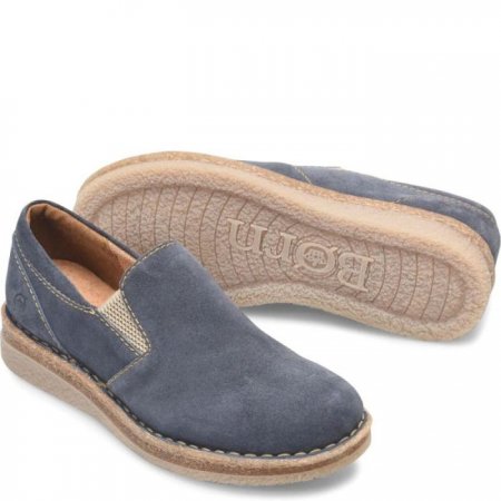 Women's Born Palma Slip-Ons & Lace-Ups - Dark Jeans Suede (Blue)