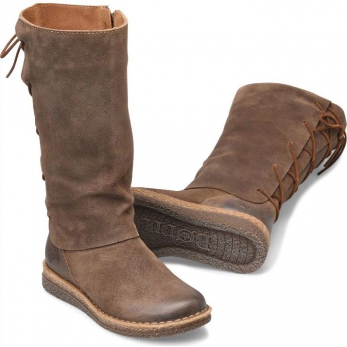 Women's Born Sable Boots - Taupe Avola Distressed (Tan)