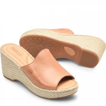 Women's Born Lilah Sandals - Natural Full Grain (Tan)