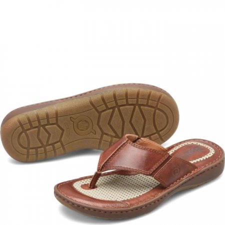 Men's Born Corvo Sandals - Dark Tan Bourbon (Brown)