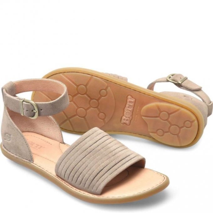 Women's Born Margot Sandals - Taupe Suede (Tan)